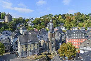 View at Monschau, Eifel, North Rhine Westphalia, Germany