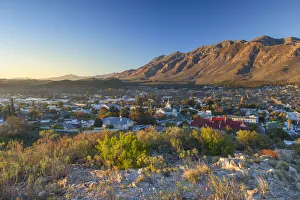View of Montagu at dawn, Western Cape, South Africa