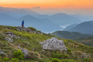 Photographer Prints: View from Mount Matajur towards the border with Slovenia Europe, Italy, Friuli Venezia