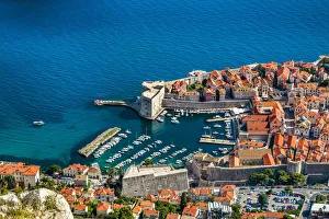 View from Mount Srd, Old Town, Dubrovnik, Dalmatia, Croatia