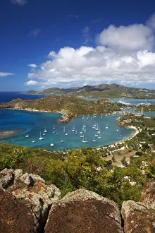 Turquiose Prints: View over Nelsons Dockyard, English Harbour, Antigua, Caribbean, West Indies