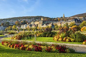 View at Neuchatel from Esplanade du Montblanc, Neuchatel, Switzerland