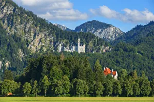 Schwangau Prints: View at Neuschwanstein castle, Schwangau, Bavaria, Germany