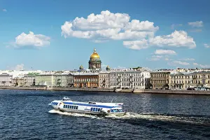 Saint Isaac Cathedral Prints: View across Neva River towards Saint Isaac Cathedral (Isaakievskiy Sobor)
