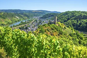 View at the Niederburg and Kobern-Gondorf, Mosel Valley, Rhineland-Palatinate, Germany