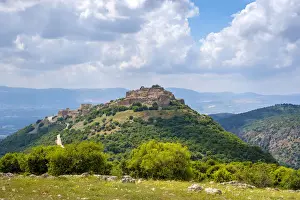 Northern Golan Prints: View of Nimrod fortress (Qal at al-Subeiba) on the slopes of Mount Hermon, northern