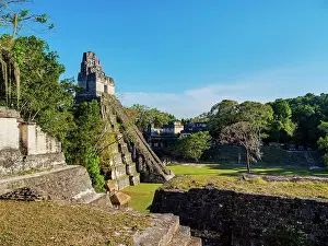 Step Prints: View over the North Acropolis towards Temple I or Temple of the Great Jaguar