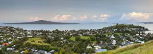 View of North Head and Rangitoto Island, Auckland, North Island, New Zealand