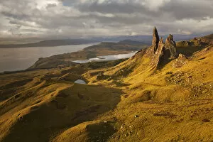 Wild Gallery: View from the Old Man of Storr to Inverarish Island, Trotternish Peninsula, Isle of Skye
