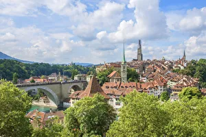 View on the old town of Bern with river Aare, Berne, Switzlerand