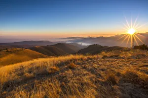 Alpi Pennine Prints: A view of Orta lake from Mottarone at sunset, Novara, Verbano Cusio Ossola, Piedmont