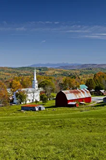 View over Peacham, Vermont, USA