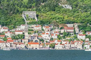 Montenegran Prints: View at Perast, Bay of Kotor, Montenegro