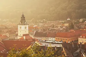 Council House Prints: View of Piata Sfatului, Brasov, Transylvania, Romania