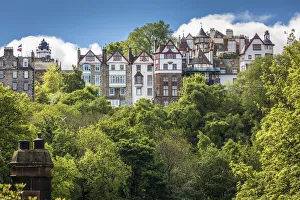 Edinburgh Prints: View from Princes Street Gardens to the Old Town, Edinburgh, City of Edinburgh, Scotland