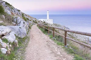 Otranto Prints: View of the Punta Palascia lighthouse, near Otranto. Province of Lecce, Salento, Apulia