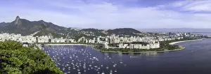 Down Prints: View of Rio Centro, Downtown, from Sugarloaf (Pao de Acucar) Mountain, Rio de Janeiro
