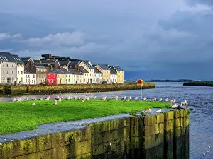 Images Dated 3rd April 2023: View over the River Corrib towards The Long Walk, Galway, County Galway, Ireland