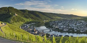 View of River Moselle and Bernkastel-Kues, Rhineland-Palatinate, Germany