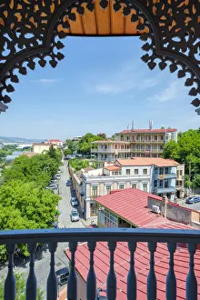 Transcaucasia Prints: View from Sachino Palace (Queen Darejan Palace), Metekhi, Tbilisi (Tiflis), Georgia