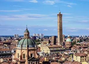 Karol Kozlowski Prints: View towards Santuario di Santa Maria della Vita and Asinelli Tower, Bologna