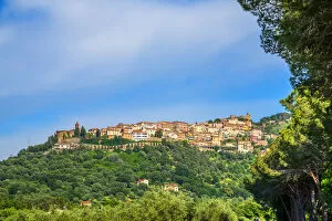View at Scarlino, Grosseto, Maremma, Tuscany, Italy