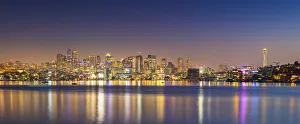 Urban Scene Prints: View of the Seattle Skyline from Gas Works Park, Seattle, Washington, USA