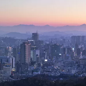 View of Seoul at dawn, South Korea