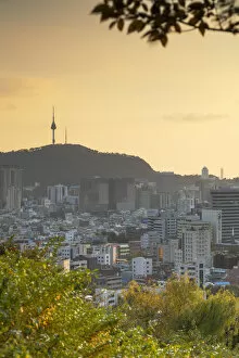 View of Seoul and Seoul Tower, South Korea