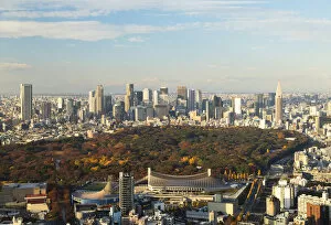 View of Shinjuku skyline and downtown, Tokyo, Japan
