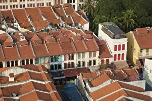 View over shop houses of China Town, Singapore