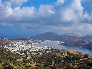 Patmos Prints: View towards Skala, Patmos Island, Dodecanese, Greece
