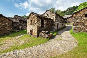 Mountain Village Prints: View of the small village of Sarona