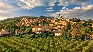 Umbria Prints: View Over Spello, Umbria, Italy