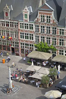 Antwerpen Prints: View of square in Patershol, Ghent, Flanders, Belgium