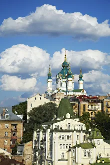 View of St Andrews Church, Kiev, Ukraine