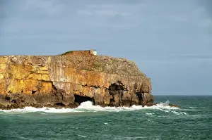 Irish Sea Prints: View towards St Govan's Head, Pembrokeshire, Wales