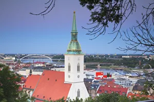 Bratislava Prints: View of St Martins Cathedral, Bratislava, Slovakia