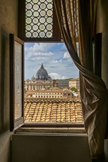 Window Gallery: View over St. Peters Basilica, Rome, Lazio, Italy