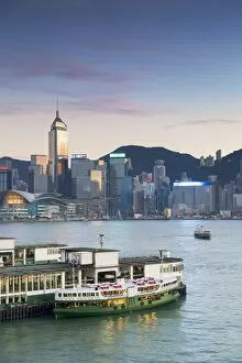 Images Dated 8th November 2015: View of Star Ferry Terminal and Hong Kong Island skyline, Hong Kong, China