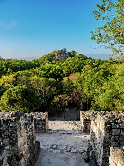Kalakmul Prints: View from Structure VII towards Structure II