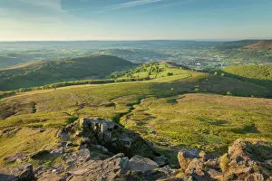 Powys Prints: View from the summit of Sugar Loaf mountain in Bannau Brycheiniog