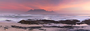 View of Table Mountain from Bloubergstrand, Cape Town, Western Cape, South Africa