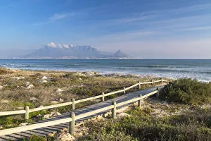 View of Table Mountain from Bloubergstrand, Cape Town, Western Cape, South Africa