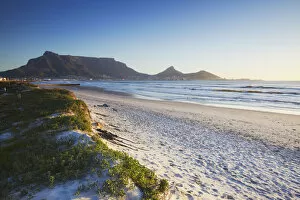 Natural Wonder Collection: View of Table Mountain from Milnerton beach, Cape Town, Western Cape, South Africa