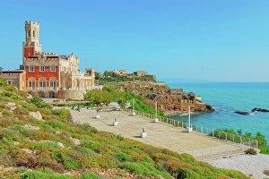 Noto Valley Prints: View of Tafuri castle, Marzamemi, Noto Valley, Sicily, Italy