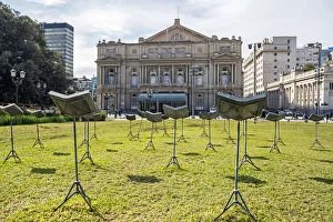 Neighbourhood Prints: View of the Teatro Colon in Buenos Aires, Argentina, South America