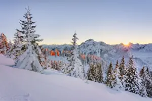 Magical Prints: View from Tegelberg (1881m) to Seauling (2047m) and Allgaeu Alps, Allgeau Alps