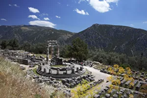 Column Prints: View over Temple of Venus, Delphi, Greece