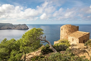 Hiking Route Prints: View from the Torre de Cala en Basset to the island of Sa Dragonera